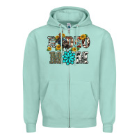 Seafoam western rodeo bullfighter mom turquoise gemstones  sunflowers Zipper Hoodie - BarkalooDesign