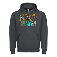 Smoke western rodeo bullfighter mom turquoise gemstones  sunflowers Zipper Hoodie - BarkalooDesign