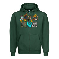Sports Green western rodeo bullfighter mom turquoise gemstones  sunflowers Zipper Hoodie - BarkalooDesign