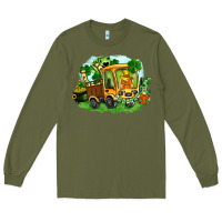 Army Green truck saint patrick's day Long Sleeve Tee - FaDigitalArtStudio