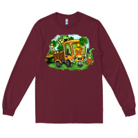 Burgundy truck saint patrick's day Long Sleeve Tee - FaDigitalArtStudio