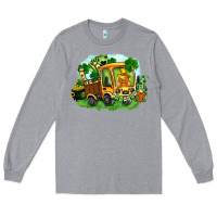 Heather Grey truck saint patrick's day Long Sleeve Tee - FaDigitalArtStudio