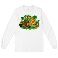 White truck saint patrick's day Long Sleeve Tee - FaDigitalArtStudio