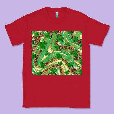 St. Patrick's Day Shamrock Leopard Classic Tee Designed By Ranaportraitstore