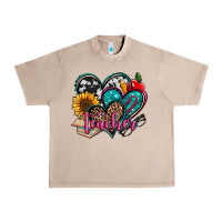French Oak teacher hearts Urban Heavy Tee - Jasminsmagicworld