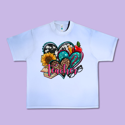 Teacher Hearts Urban Heavy Tee Designed By Jasminsmagicworld