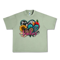 Oil Green teacher hearts Urban Heavy Tee - Jasminsmagicworld