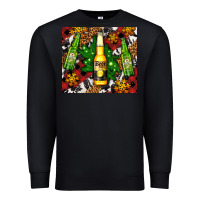 Black beer bottles with golden snow Premium Sweatshirt - AdoDesignShop