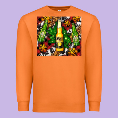 Beer Bottles With Golden Snow Premium Sweatshirt Designed By Adodesignshop
