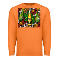 Carrot beer bottles with golden snow Premium Sweatshirt - AdoDesignShop