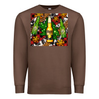 Chestnut beer bottles with golden snow Premium Sweatshirt - AdoDesignShop