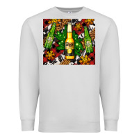 Dove Grey beer bottles with golden snow Premium Sweatshirt - AdoDesignShop