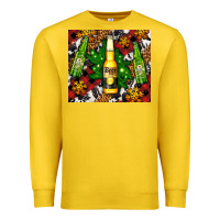 Lemon beer bottles with golden snow Premium Sweatshirt - AdoDesignShop