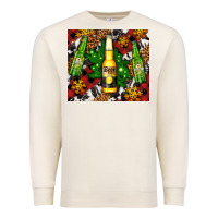 Sandshell beer bottles with golden snow Premium Sweatshirt - AdoDesignShop
