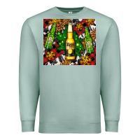 Seafoam beer bottles with golden snow Premium Sweatshirt - AdoDesignShop