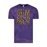 Cloud Purple summer vibes leopard Vintage Tee - CowCowDesign
