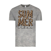 Cloud Rock summer vibes leopard Vintage Tee - CowCowDesign