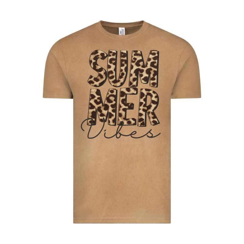 Summer Vibes Leopard Vintage Tee by CowCowDesign | Teevron