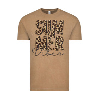Vintage Coffee summer vibes leopard Vintage Tee - CowCowDesign