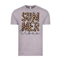 Vintage Zinc summer vibes leopard Vintage Tee - CowCowDesign