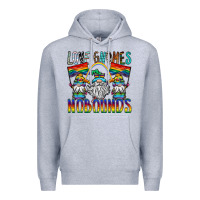 Heather Grey love gnomes nobounds Premium Hoodie - SublimationCraftShop