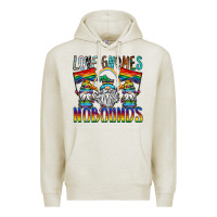 Oatmeal Heather love gnomes nobounds Premium Hoodie - SublimationCraftShop