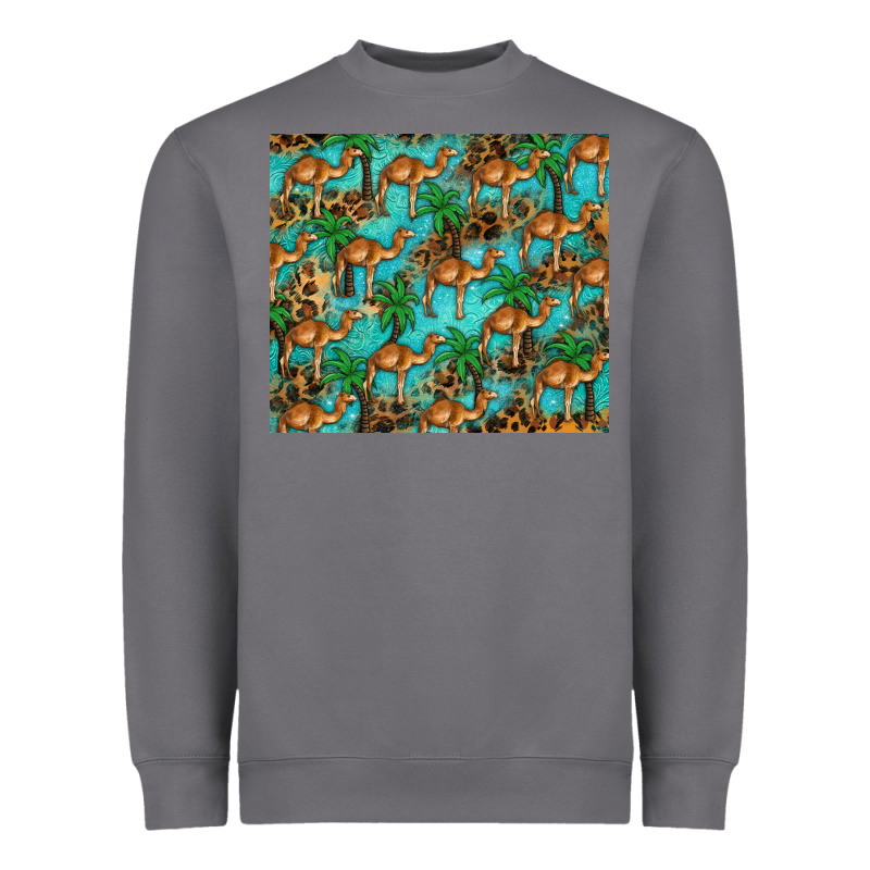 Camel Leopard Heavyweight Sweatshirt by BarkalooDesign | Teevron