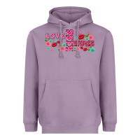 Lavender floral love and kiss Heavyweight Hoodie - AdoDesignShop