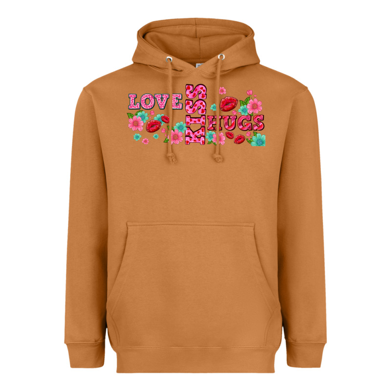 Floral Love And Kiss Heavyweight Hoodie by AdoDesignShop | Teevron