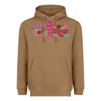 Toasted Coconut floral love and kiss Heavyweight Hoodie - AdoDesignShop