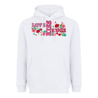 White floral love and kiss Heavyweight Hoodie - AdoDesignShop