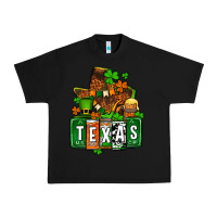 Black St. Patrick's Texas map Urban Heavy Tee - OliviaCreatesArt