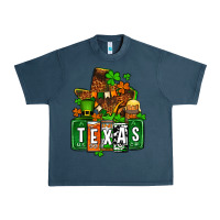 Midnight Navy St. Patrick's Texas map Urban Heavy Tee - OliviaCreatesArt