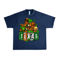 Navy St. Patrick's Texas map Urban Heavy Tee - OliviaCreatesArt