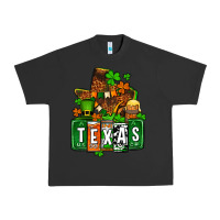 Pigment Black St. Patrick's Texas map Urban Heavy Tee - OliviaCreatesArt