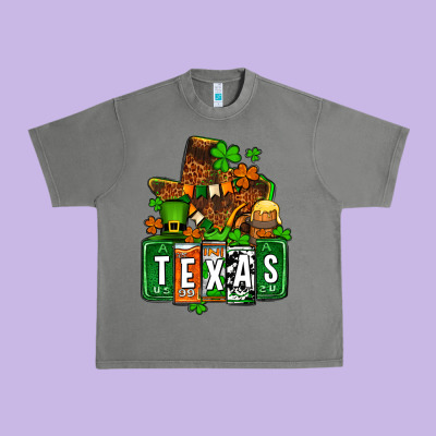 St. Patrick's Texas Map Urban Heavy Tee Designed By Oliviacreatesart