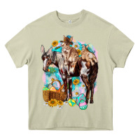 Mossy Happy Easter Day Rodeo Heavy Core Tee - NancyCooperArtShop