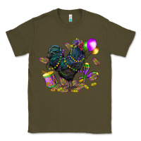 Army Green mardi gras chicken Classic Tee - CowGirlArtShop