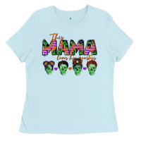 Baby Blue personalized this mama loves her monsters Ladies Tee - CowGirlArtShop