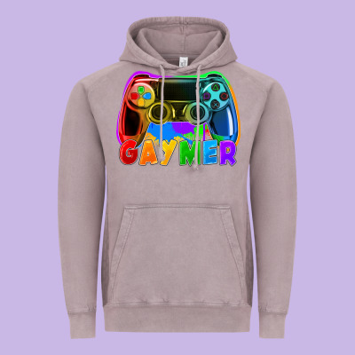 Gaymer Vintage Hoodie Designed By Fadigitalartstudio