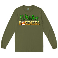 Army Green whiskey business St. Patricks Day Long Sleeve Tee - FaDigitalArtStudio