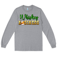 Heather Grey whiskey business St. Patricks Day Long Sleeve Tee - FaDigitalArtStudio
