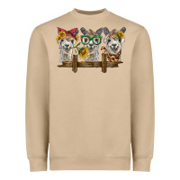 Mushroom 3 alpacas Heavyweight Sweatshirt - BarkalooDesign