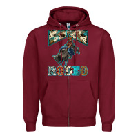 Burgundy western rodeo bullfighter Zipper Hoodie - BarkalooDesign