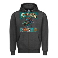 Charcoal Heather western rodeo bullfighter Zipper Hoodie - BarkalooDesign