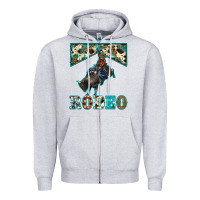 Heather Grey western rodeo bullfighter Zipper Hoodie - BarkalooDesign
