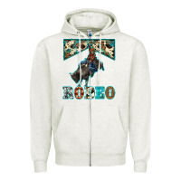 Oatmeal Heather western rodeo bullfighter Zipper Hoodie - BarkalooDesign