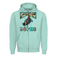 Seafoam western rodeo bullfighter Zipper Hoodie - BarkalooDesign