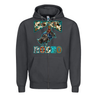 Smoke western rodeo bullfighter Zipper Hoodie - BarkalooDesign