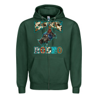 Sports Green western rodeo bullfighter Zipper Hoodie - BarkalooDesign